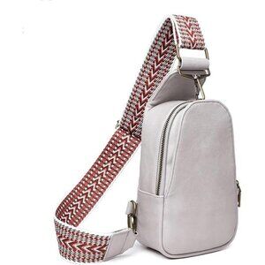 Sling Crossbody Bag Women Chest Purse Shoulder Backpack With Guitar Strap NWT